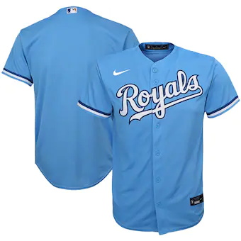 youth nike light blue kansas city royals alternate replica 